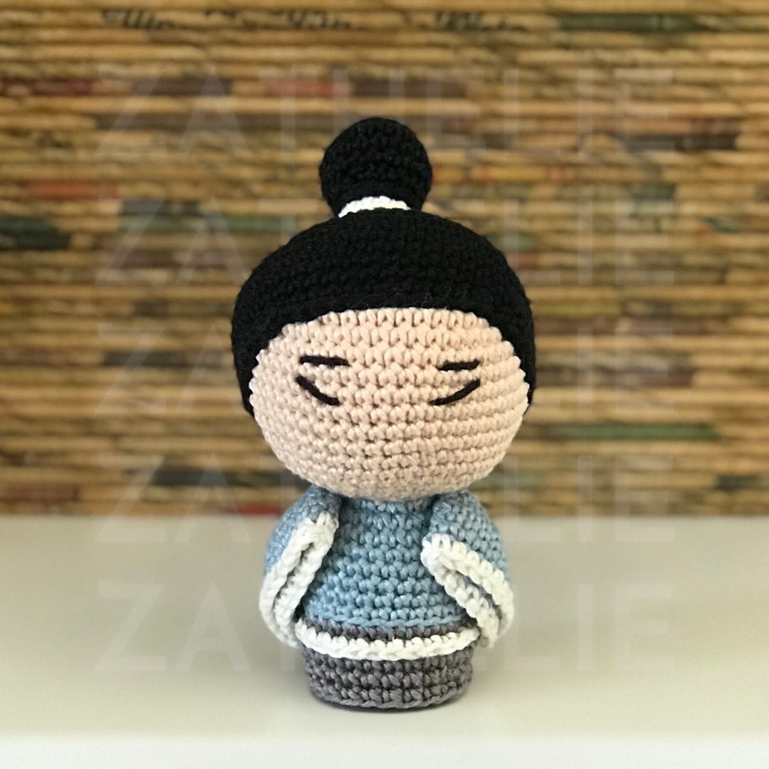 Boneco Samurai Amigurumi