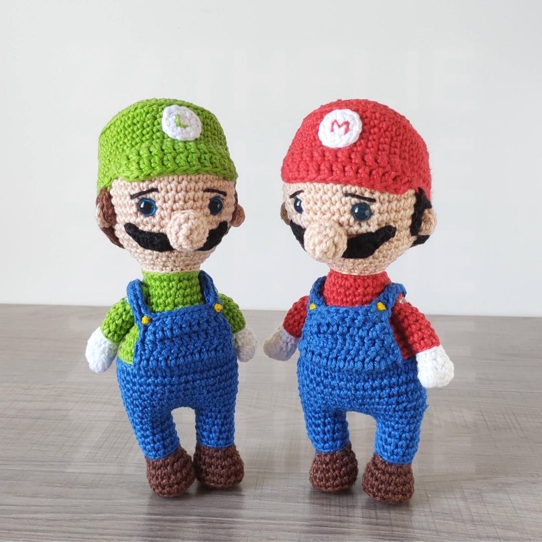 Kit Boneco Super Mario e Luigi Amigurumi